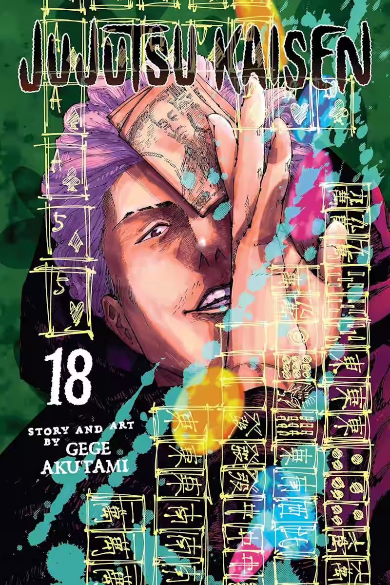 Manga forside til Jujutsu Kaisen bind 18